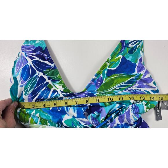 NWT Lauren ralph lauren tropical hawaiin slimming one piece halter full coverage - Picture 10 of 10